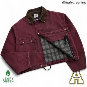 Carhartt Detroit Trucker RDW CRI Canvas Collar Blanket Lined us sz M Jacket Bomb